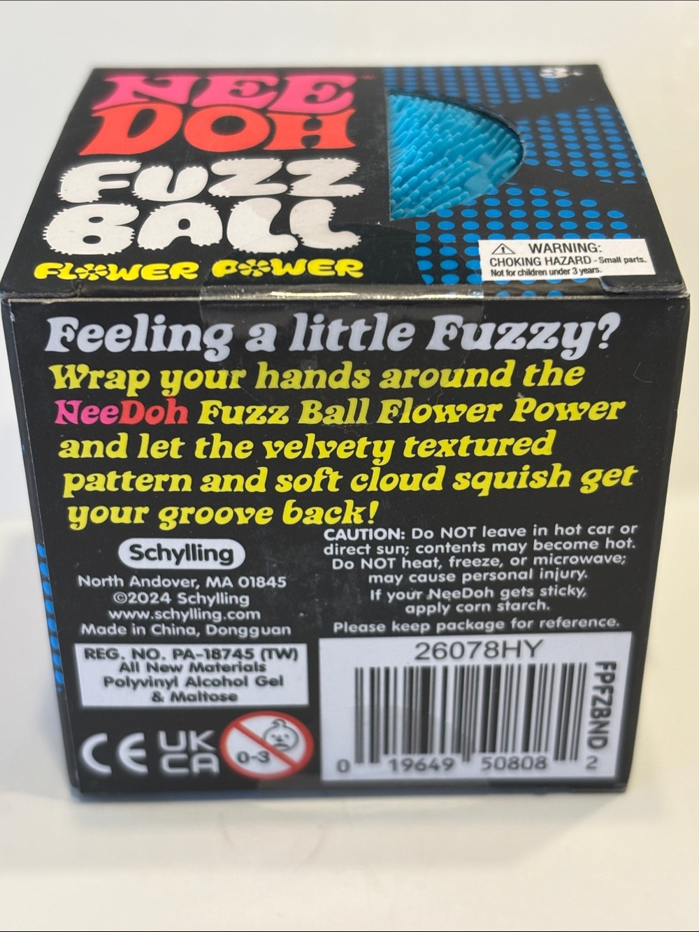 Schylling Needoh Fuzz Ball Wonder Waves Blue Sensory Squishy - Picture 8 of 8